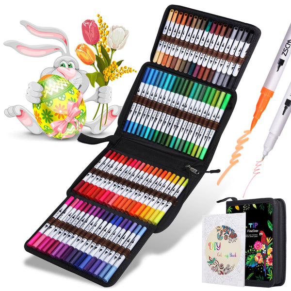 72 Markers Artist Set Set of 72 Marker Pens, Brush & Chisel Twin