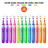 Neon Glitter Colors Acrylic Marker Pens-12 Colors