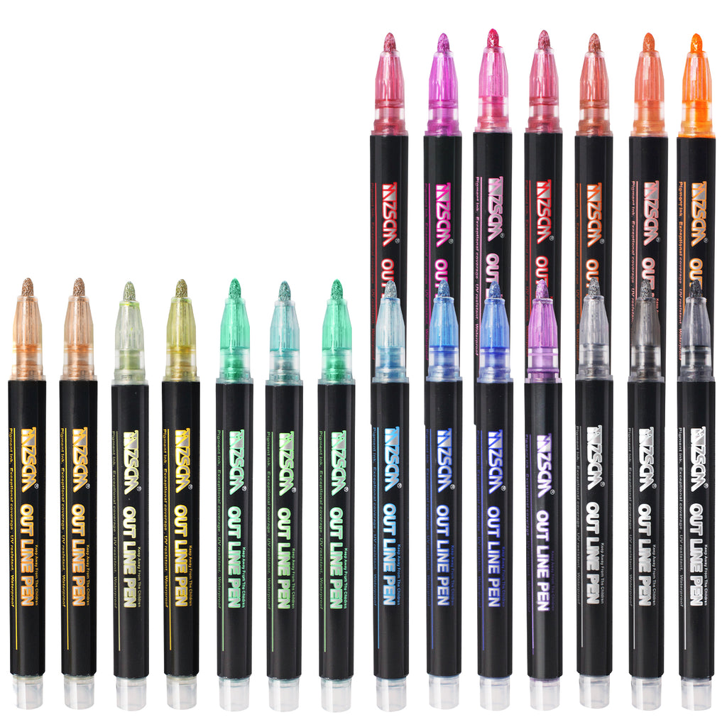 Paint Pens Acrylic Markers, ZSCM 12 Colors Paint Markers for